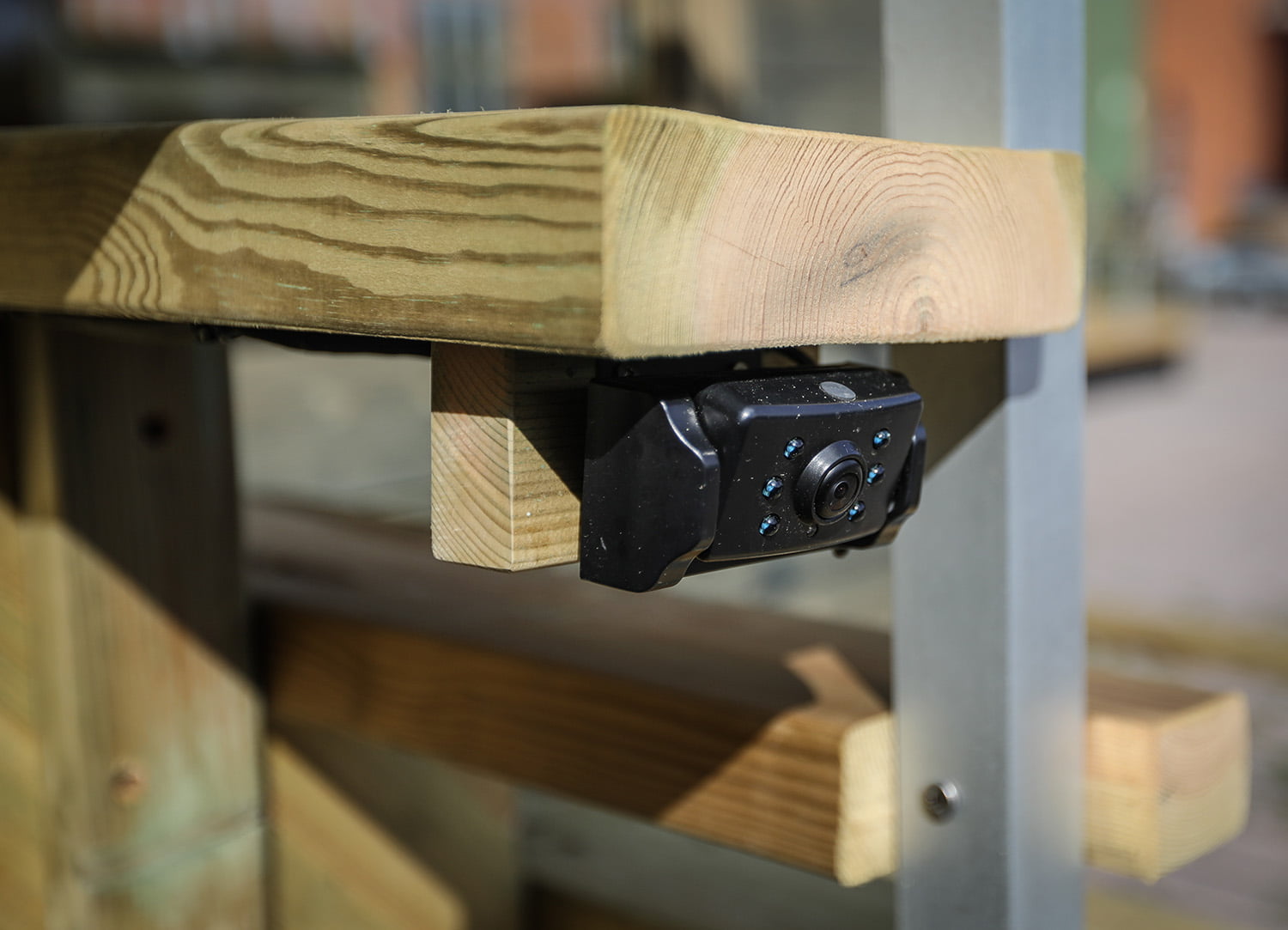 Rear-view camera for the sauna raft