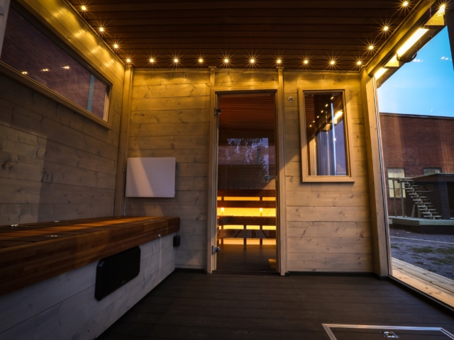 Lighting for the sauna raft