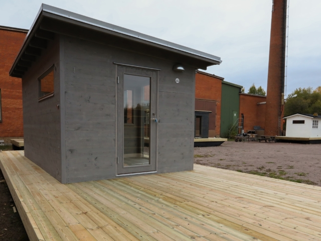 sauna raft Wilma with large windows sauna raft Wilma with large windows