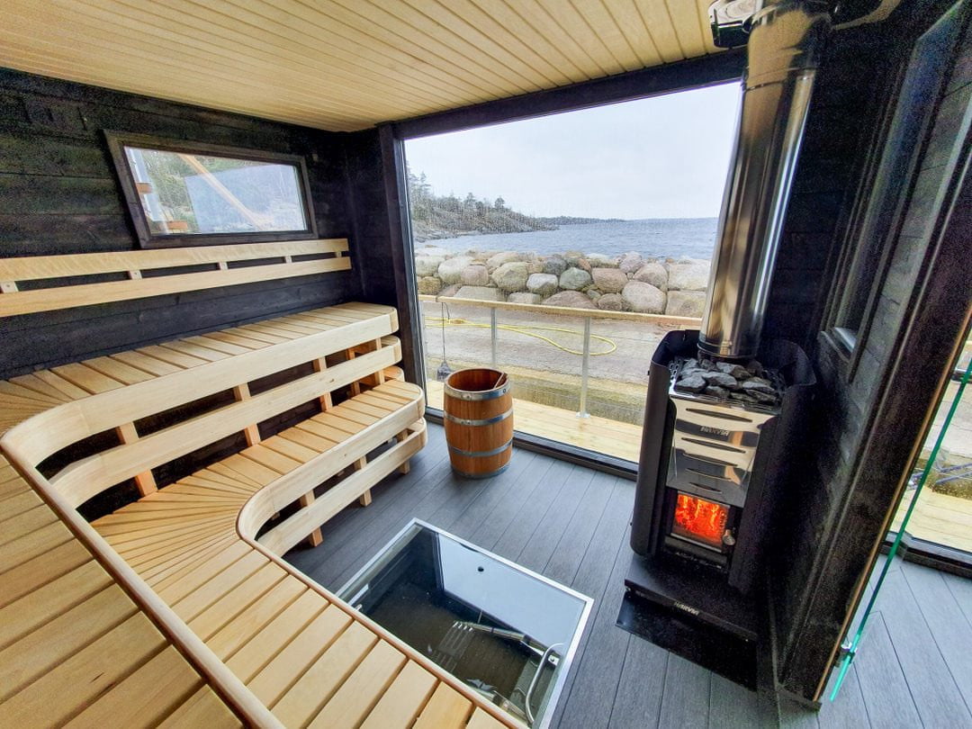 Saunaflåte med badeluke