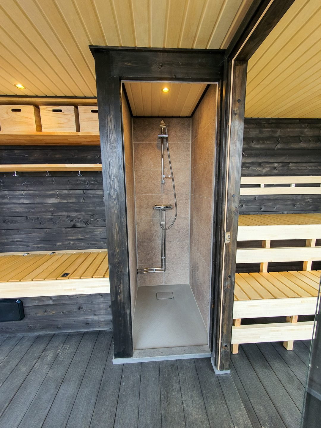 Badstueflåte med dusj