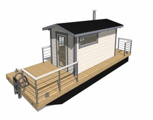 3D model sauna raft