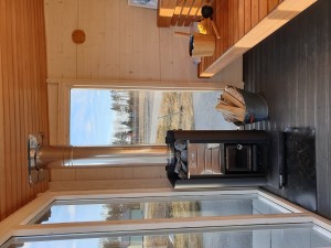 Besichtigung Saunahütte auf Nybygget, Arlanda Stadt 