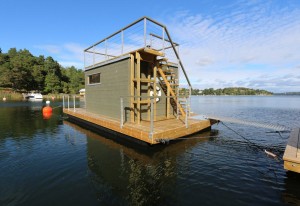 Underbar plats att ha en bastuflotte på