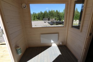Store vinduer badstu båt