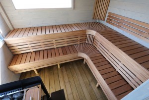 Grey sauna wax in the sauna raft located at the tantobad